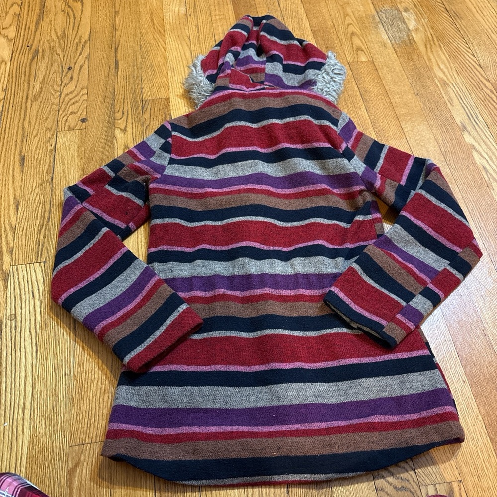 Mossimo Supply Co. Striped Hooded Jacket in Red, Navy & Purple - Picture 6 of 6